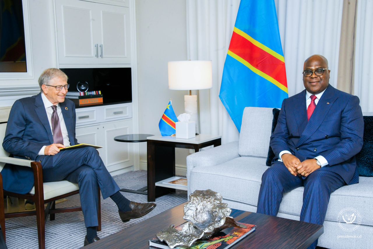 Félix Tshisekedi recevant Bill Gates à New York