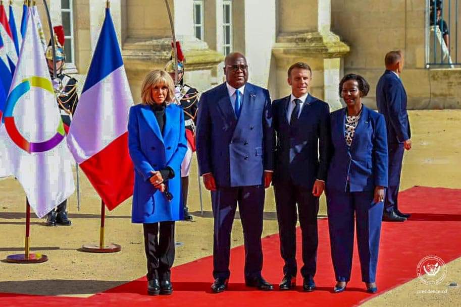 Le président Félix Tshisekedi lors de son arrivée au Sommet de la Francophonie à Villers-Cotterêts