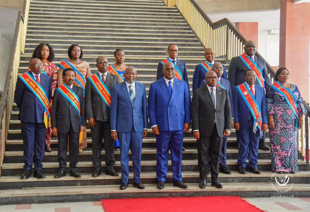Le Chef de l'Etat Félix Tshisekedi et les présidents de deux Chambres du parlement ainsi que leurs membres de Bureau