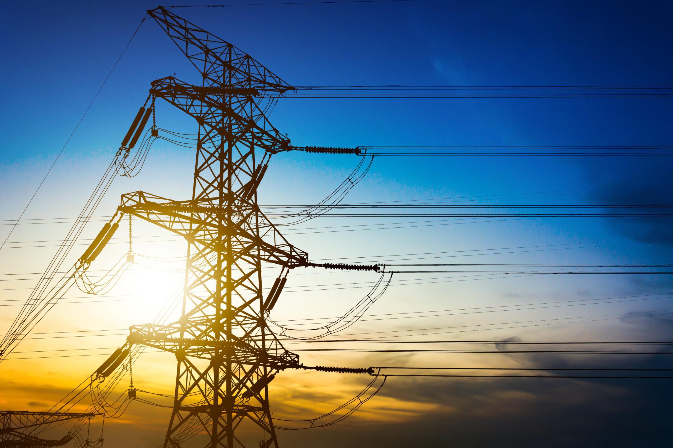 Une ligne électrique haute tension