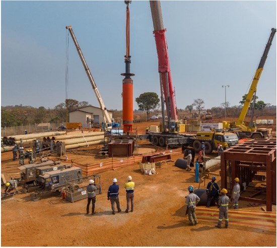 L'installation des pompes submersibles de la deuxième phase a débuté le 15 août à Kamoa