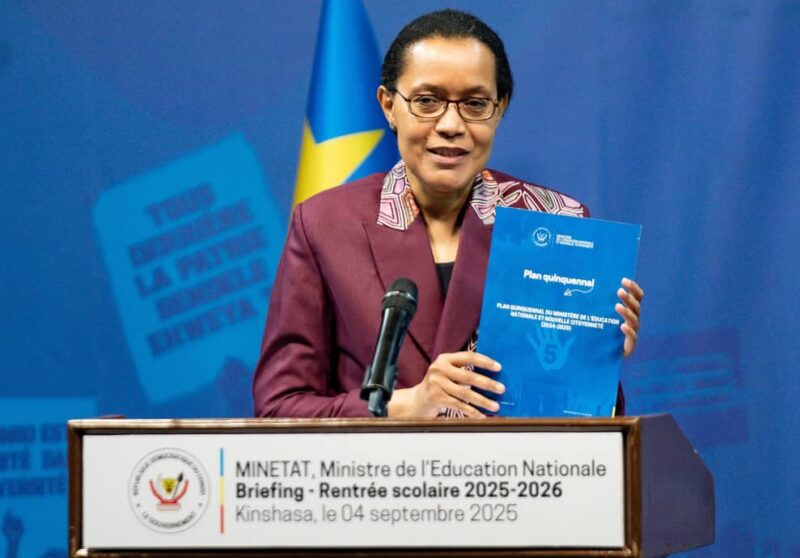 RDC : avec un Plan quinquennal 2024-2029, Raissa Malu se met en phase de moderniser l’enseignement face aux défis du 21è sicle