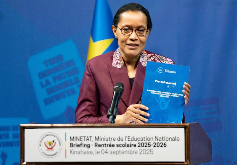 RDC : avec un Plan quinquennal 2024-2029, Raissa Malu se met en phase de moderniser l’enseignement face aux défis du 21è sicle