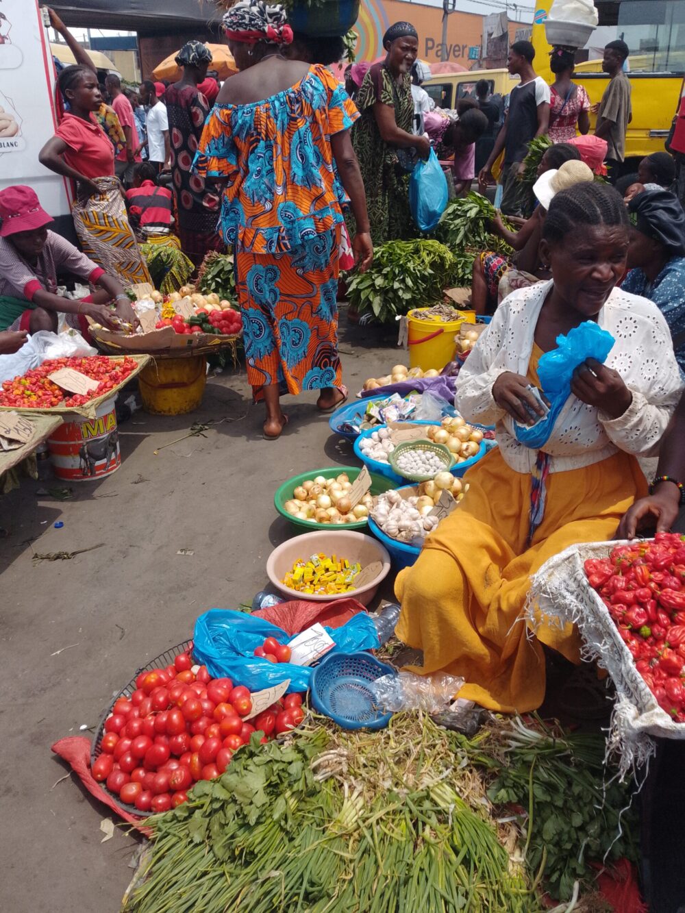 Des vendeuses au marché de Pompage (Ngaliema)