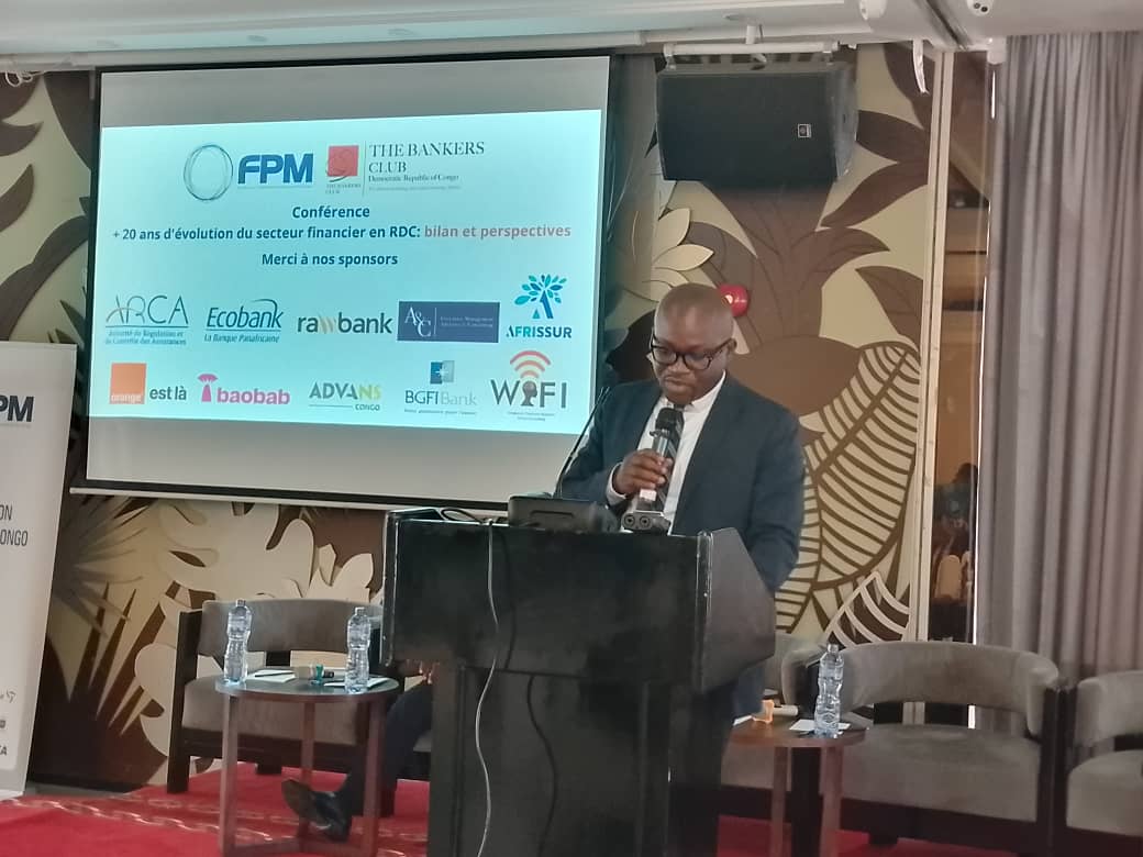 Patrick Nkongo, DG de FPM prononçant son discours