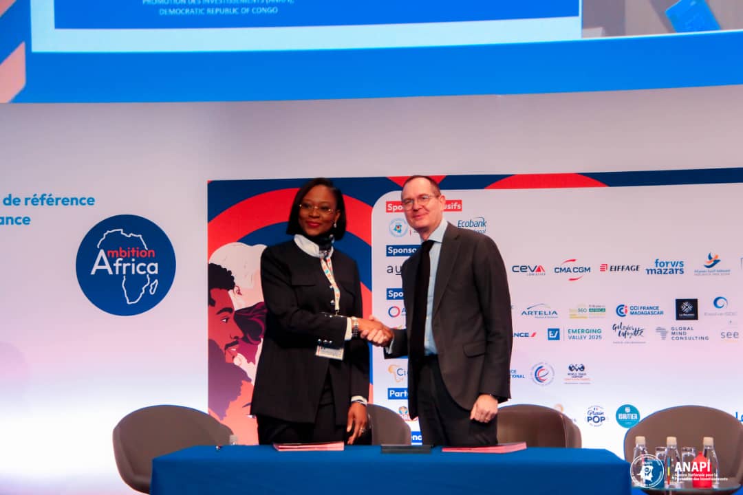 La DG de l'ANAPI Rachel Pungu et Marc Cagnard de Business France