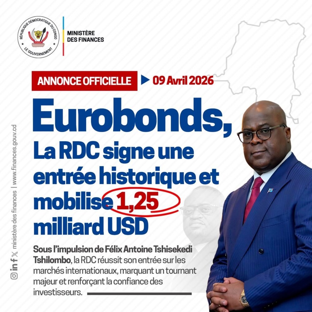 Eurobonds : La RDC lève 1,25 milliard USD sur le marché financier international