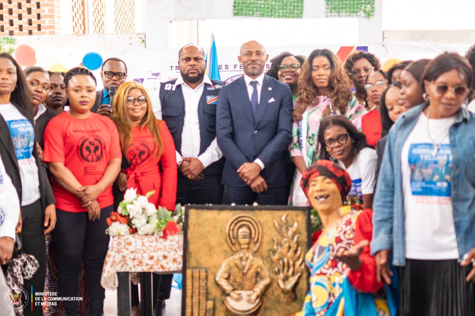 Patrick Muyaya a participé à la célébration de la Journée nationale de la Presse congolaise organisée par la Tribune des Femmes de Médias et l’Union Nationale des Caméramans du Congo