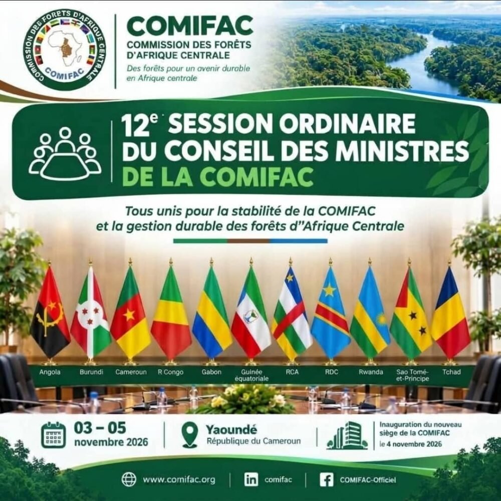 Yaoundé accueille du 3 au 5 novembre 2026 la 12e session ordinaire du Conseil des ministres de la COMIFAC
